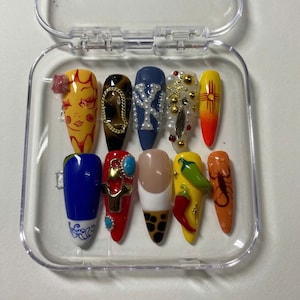 Press On Nails | 3D Chili Pepper, Zia Sun, NY Logo, Tortoise Shell, Scorpion Art