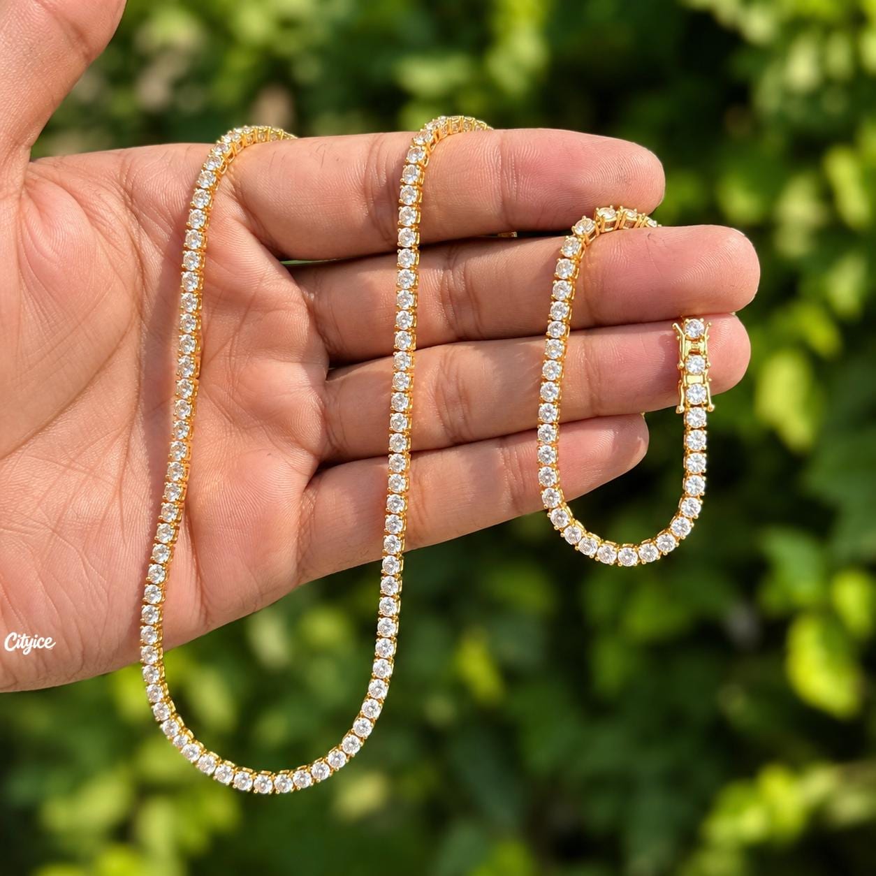 Iced Out Tennis Chain - Etsy