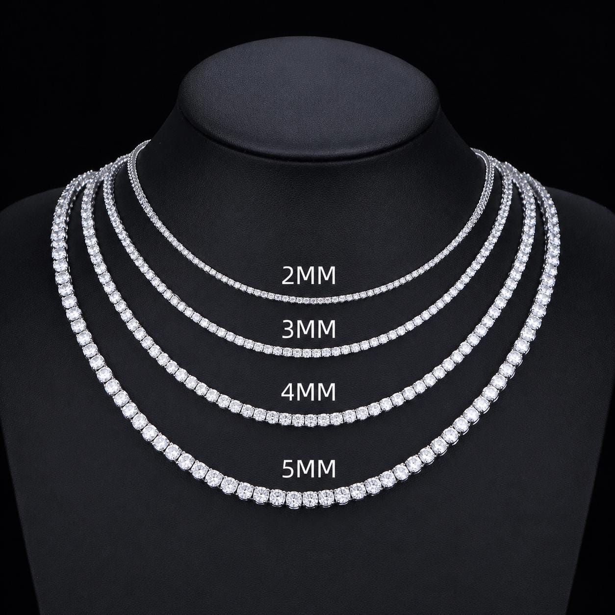 S925 Sterling Silver Moissanite Tennis Bracelet Necklace – Iced