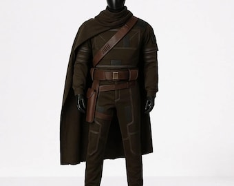Din Djarin Mandalorian Cosplay Fliegeranzug mit Flak Weste und Zubehör Star Wars Kopfgeldjäger Kostüm