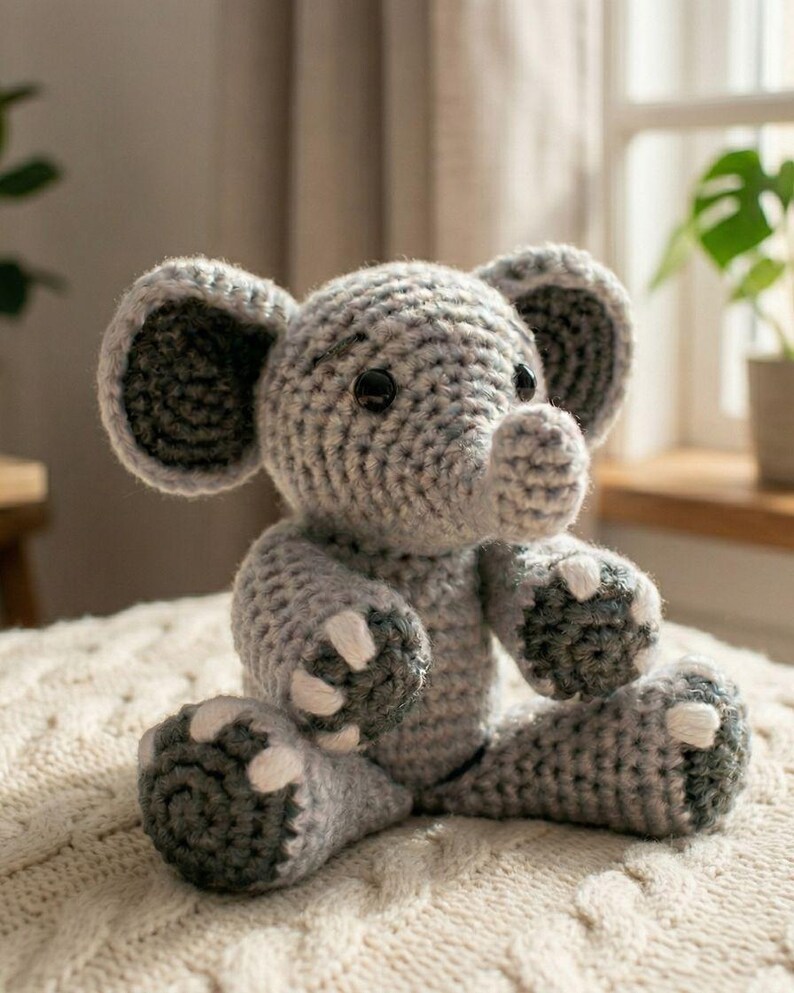 Cute Elephant Crochet Pattern – Amigurumi Plush PDF, Easy Download - Etsy
