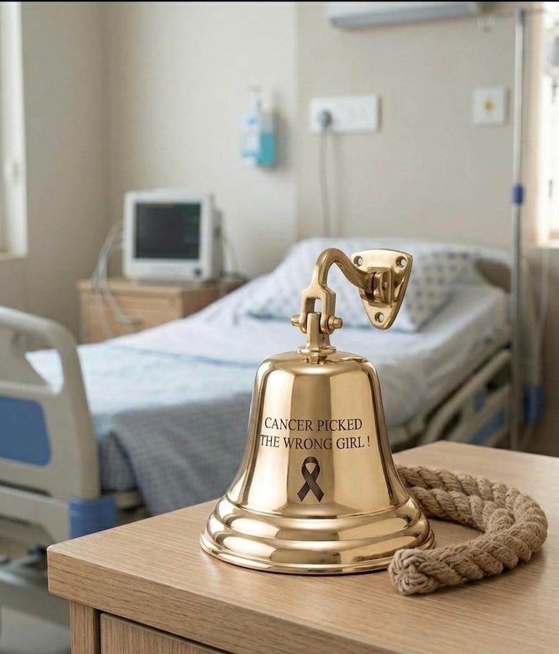 Solid Brass Engraved Bell, Cancer Survivor Celebration, Resilience ...