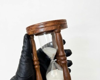 Personalized Engraved wooden Sand Timer | 5 Mint Hourglass | Offise Desk Decor