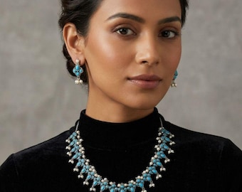 Set di collana vittoriana con perle pendenti, girocollo da sposa vintage, gioielli di tendenza in stile antico, collana da matrimonio