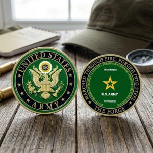 US Army The Forge Challenge Coin, Custom 3D Metal Commemorative Medal, Military Keepsake, Veteran Gift