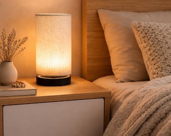 Minimalist Bedside Lamp, Cozy Night Light, USB Table Lamp, Warm Ambient Lighting, Nordic Home Decor, Bedroom Desk Lamp