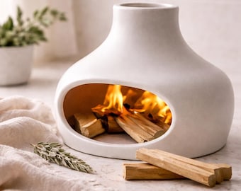 Quemador de Palo Santo de cerámica: decoración espiritual moderna para el hogar, soporte para incienso de meditación