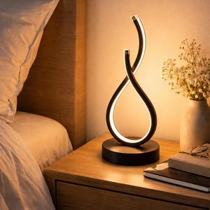 Minimalist LED Table Lamp, Modern Bedside Light, USB Dimmable Night Lamp, 3 Color Modes Bedroom Decor