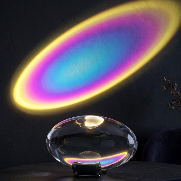 Crystal Sunset Lamp Projector | Eye of the Sky Ambient Light | Aesthetic Room Decor | 4 Color Changing LED Lamp
