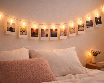 Photo Clip String Lights – Warm White LED Fairy Lights for Bedroom Decor