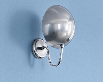 Modern Chrome Glass Globe Sconce, Minimalist Wall Lamp, Bathroom Vanity Light