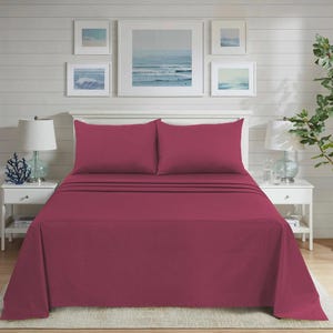 Flat Sheet Polycotton Percale Bed Sheet or Pillowcases Single Double King Size Soft Easy Care UK