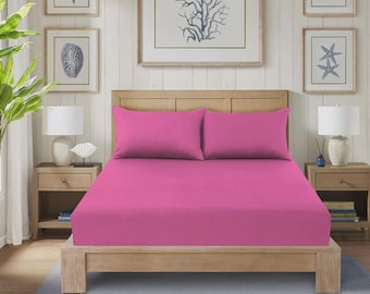 Lenzuolo con angoli elasticizzati 100% policotone, extra profondo, morbido e traspirante, singolo, matrimoniale, king size (Regno Unito).