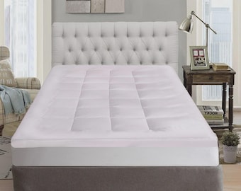 Mattress Topper 10cm Thick, Hotel Quality Bed Topper Extra Comfort Single Double King Super King