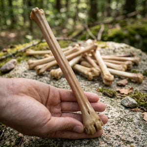Echtes Hirschbeinknochen Set | Gereinigtes Knochen-Handwerkszubehör | Natürlicher Knochen für Schmuck, Altar, Kuriositäten Decor & DIY Art