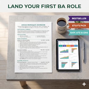 Business Analyst Resume Template | ATS Friendly CV for Word, Google Docs (Digital Download)