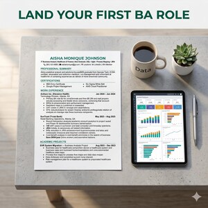 Business Analyst Resume Template for Word & Google Docs | 3 ATS Friendly CV Template | Land Your First BA Job | Professional Resume Template