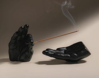 Handmade Wood Incense Holder – Minimal Sculptural Incense Burner for Meditation & Rituals