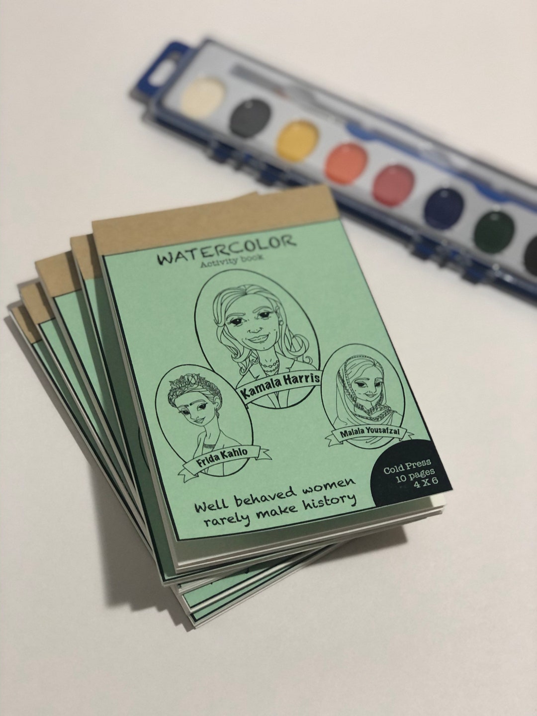 Ready to Paint Watercolor Book Etsy