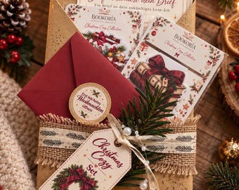 Christmas Cozy Set – Christmas set for readers with stickers, bookmark, letter & envelope | Bookish Gift