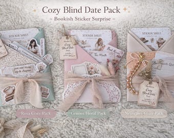 Cozy Blind Date Pack/Bookish Sticker Set/Journal Gift/Happy Mail/Book Lover Gift/Reading Journal