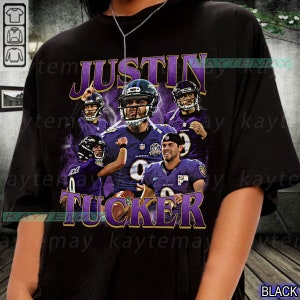 Vintage Justin Tucker shirt, Baltimore Football Shirt, Vintage 90s, Custom Bootleg shirt, Homage Tee, Justin Tucker, Overszied Tshirt