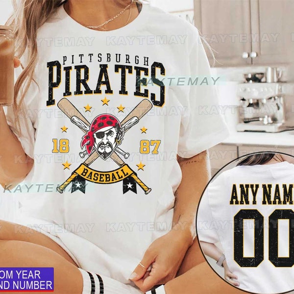 Custom Pittsburgh Team Baseball Name & Number shirt,  Baseball Team Name shirt, Pittsburgh baseball tee, Custom Baseball Shirt