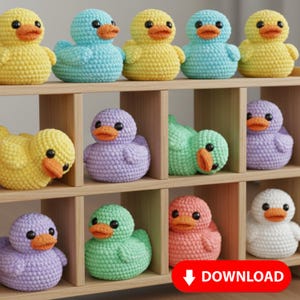 Crochet Rubber Duck Pattern, Amigurumi Plushie Toy, Beginner Friendly PDF