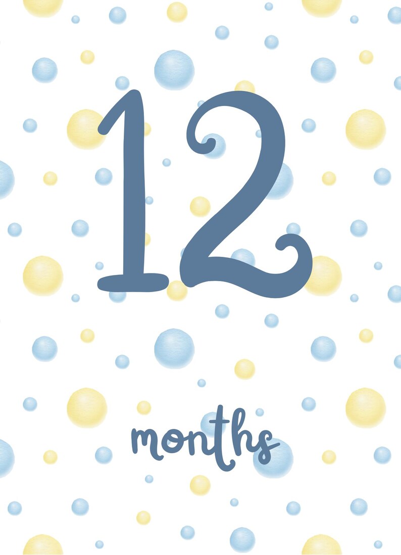 Baby Milestone Cards Printable | 12 Month Baby Milestones | Baby Boy ...