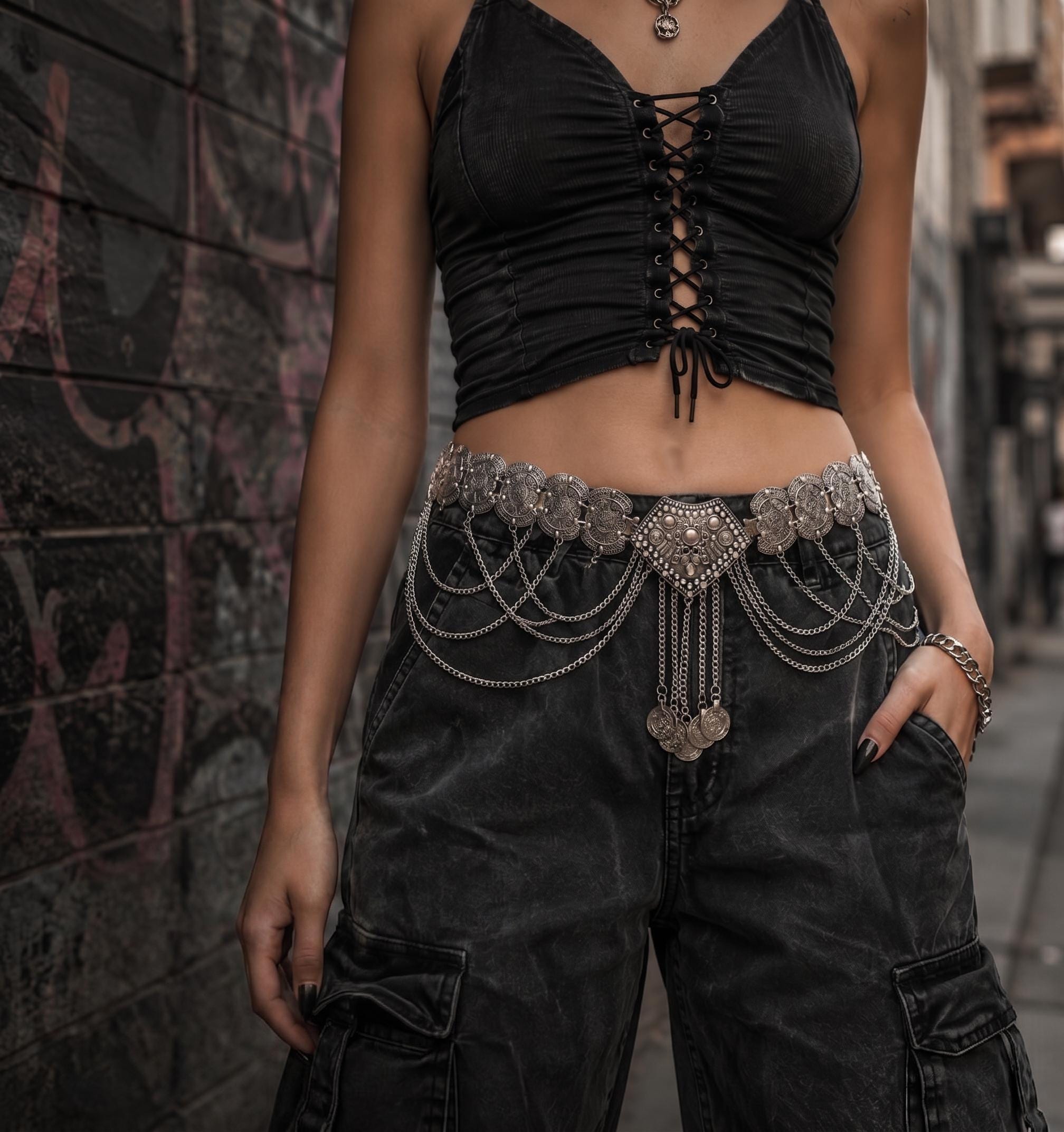 Silver Fringe Belt - Etsy UK