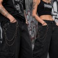 Y2k Spiked Double-Layer Pant Chain, Punk Hip-Hop Metal Waist Accessory