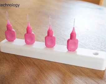 Higieniczny, drukowany w technologii 3D uchwyt na szczoteczki międzyzębowe – idealnie pasuje do TePe – minimalistyczny zestaw organizerów łazienkowych