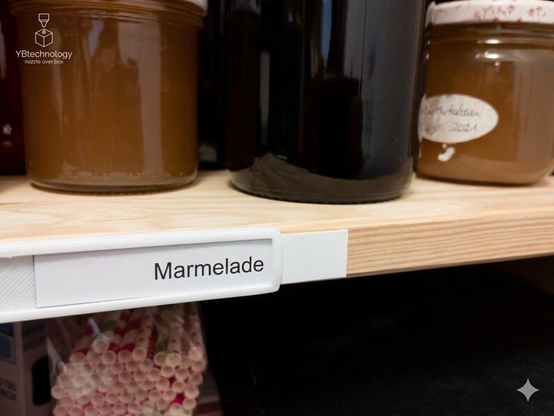 Flexible 3d-printed Shelf Label Holder (adhesive) – Interchangeable ...