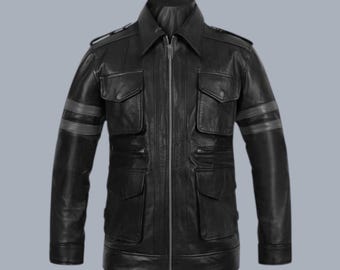 Leon S Kennedy Leather Jacket | Resident Evil 6 Cosplay Costume