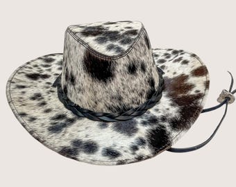 Genuine Hair On Cowhide Cowboy Hat | Handmade Western Rodeo Style Hat