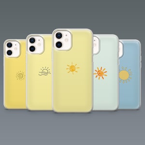 Simple Sun Phone Case Boho Sun Sunshine Cover for iPhone 18Pro, 17, 16, 15, 14, 13, Samsung S26, S25, S24, S23Fe, A16, A56, Pixel 11, 10