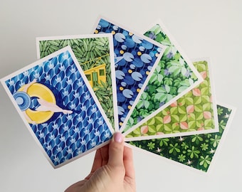 Pattern Postcards Set of 18 - A6, Holiday series