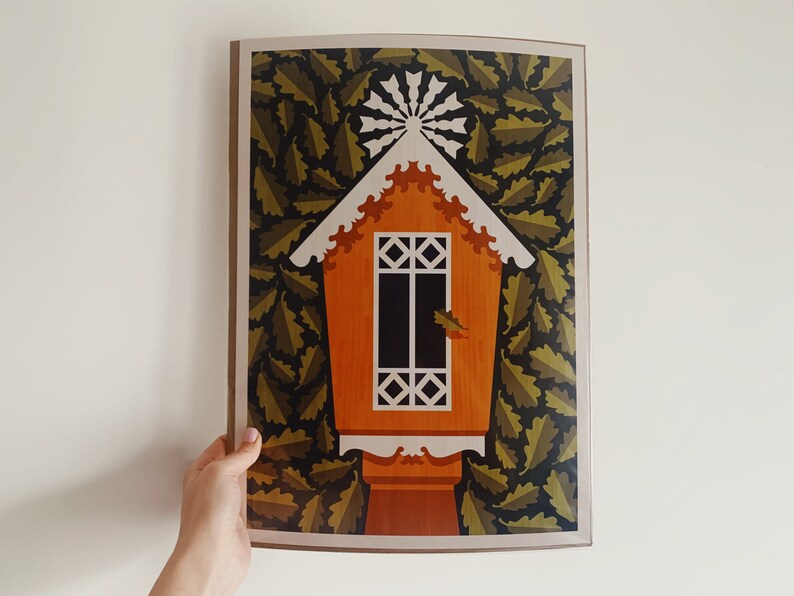 Tree house Art Print A3, Inspired by Lithuania series image 3