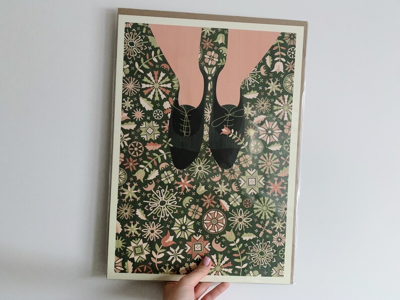 Floral Shoes Art Print A3, Inspired by Lithuania Series image 3