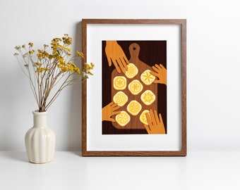 Cookies Art Print A3, Inspired by Lithuania series