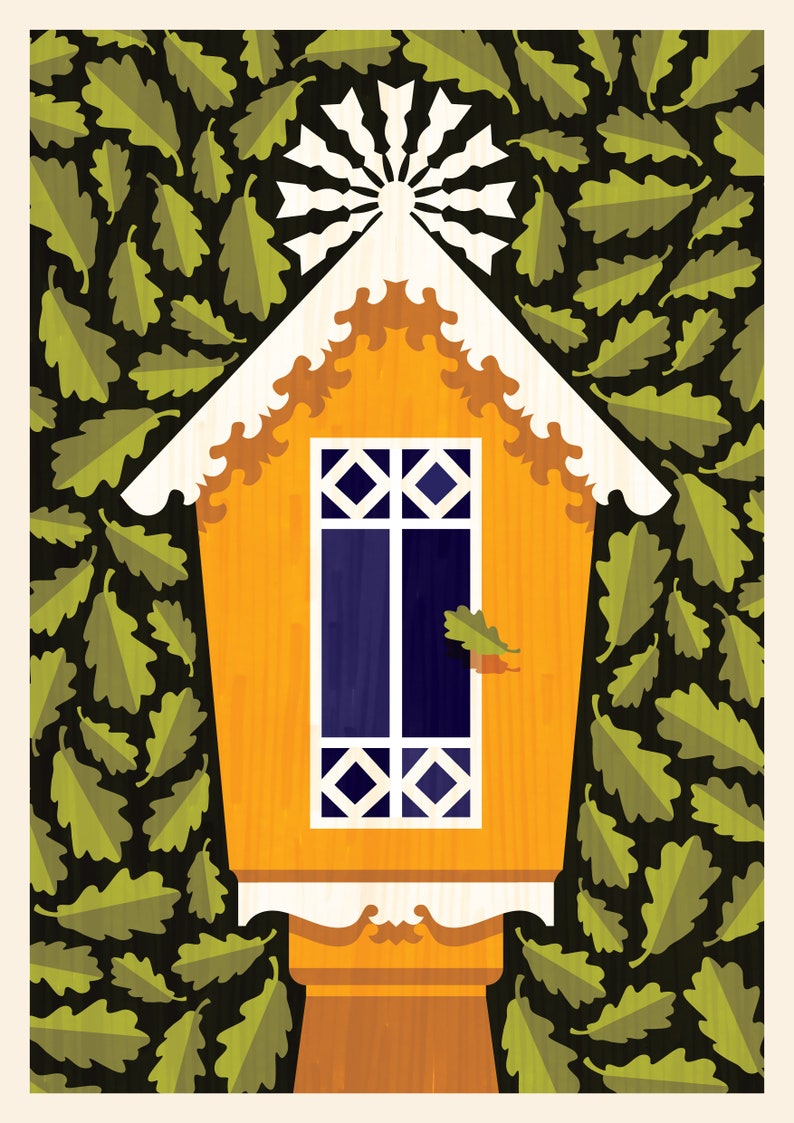 Tree house Art Print A3, Inspired by Lithuania series image 2