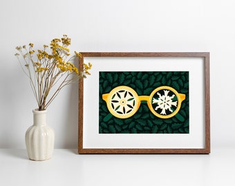Fluxus Eyeglasses Art Print A3, Inspired by Lithuania series