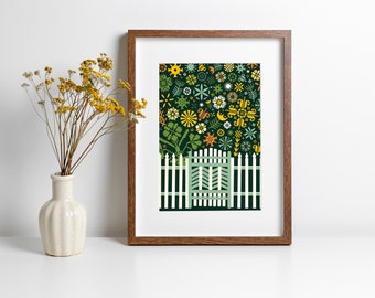 Garden Art Print A3, Inspired by Lithuania series