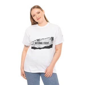 ユニセックス 内部静電気認識Tシャツ、感覚過負荷シャツ、精神的明晰さTシャツ、静かな心グラフィックTシャツ、脳の霧認識シャツ、 画像 12