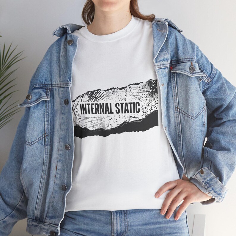 ユニセックス 内部静電気認識Tシャツ、感覚過負荷シャツ、精神的明晰さTシャツ、静かな心グラフィックTシャツ、脳の霧認識シャツ、 画像 14