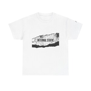 ユニセックス 内部静電気認識Tシャツ、感覚過負荷シャツ、精神的明晰さTシャツ、静かな心グラフィックTシャツ、脳の霧認識シャツ、 画像 4