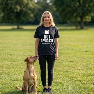 Do Not Approach Reactive Dog Shirt, Nervous Dog Training Shirt, Dog Needs Space Tee, Reactive Dog Awareness Shirt, Rescue Dog Owner Tee