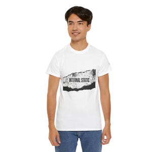 ユニセックス 内部静電気認識Tシャツ、感覚過負荷シャツ、精神的明晰さTシャツ、静かな心グラフィックTシャツ、脳の霧認識シャツ、 画像 13
