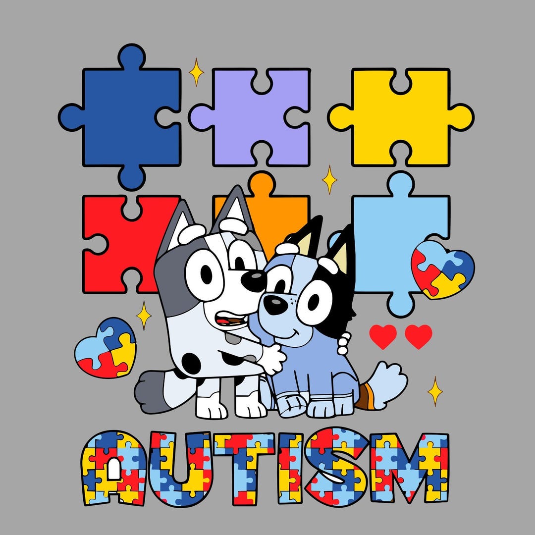 Autism Awareness Puzzle Dog PNG | Neurodiversity Support (digital ...