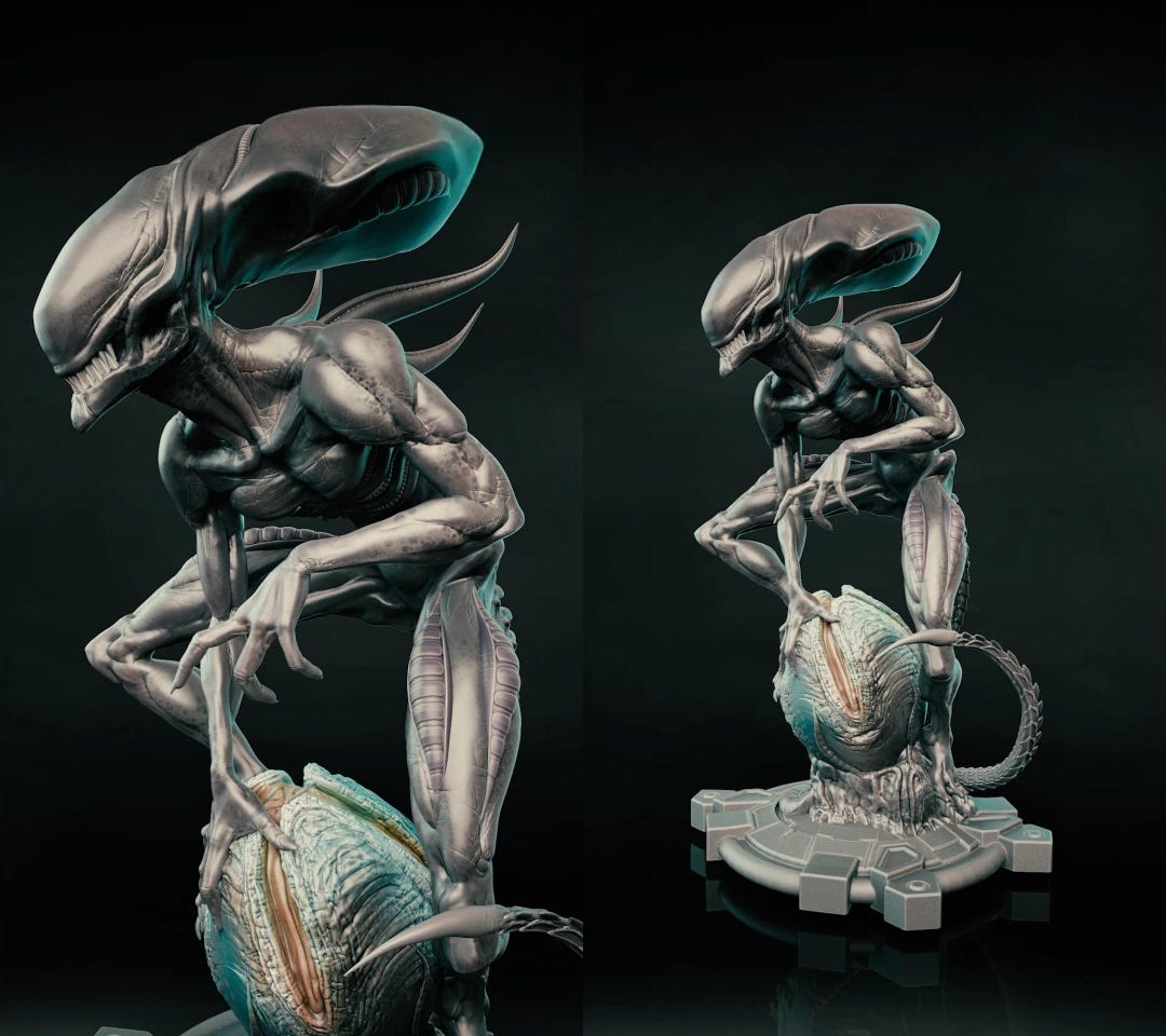 Alien (movie) – Xenomorph | Hive Nightmare STL Statue | 3D Print Model ...